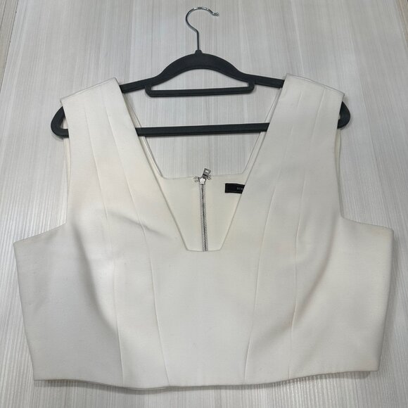 BCBG MaxAzria White Crop Top - Picture 1 of 4